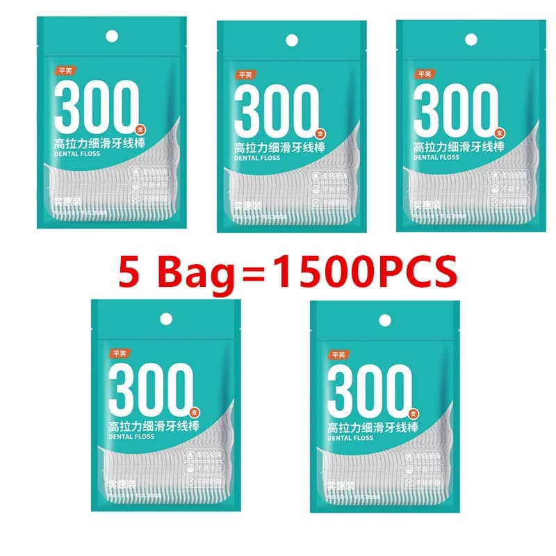50/300/600/1500PCS Filo interdentale Filo interdentale Picks Pulisci tra i denti Spazzola interdentale Stuzzicadenti Filo interdentale Picks Igiene orale Cura