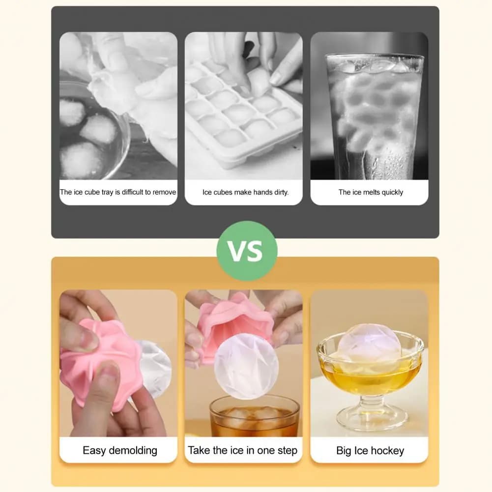 Cocktail Sphere Ice Mold Ice Cube Mold Set with Odor-free Storage Leak-proof Design Bpa-free Material Dishwasher for Whiskey