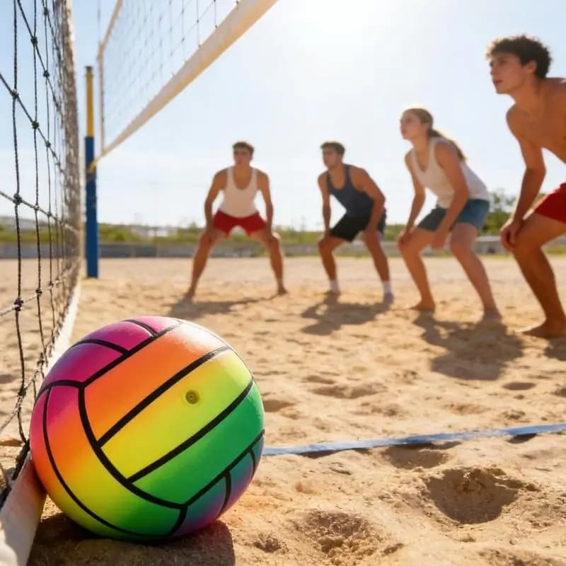 Inflatable Volleyball with Rainbow Water Ball with Inflatable Fun Beach Toy in Pool For Sports In For And