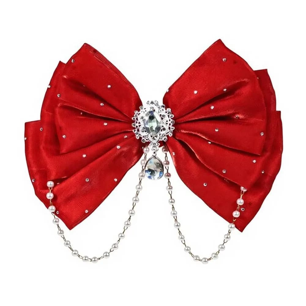 New Pearl Hair Clips Princess Half-Up Hairstyles Hairpins Big Bows Hair Barrettes Fairy Tale Hair Accessories