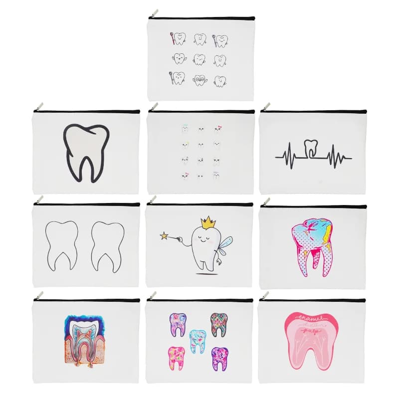 1pc Dente Borsa Del Fumetto Cosmetici Make Up Borse Shool Astuccio Per Bambini Borse Da Toilette Da Viaggio Sacchetto di Immagazzinaggio Della Clinica Dentale