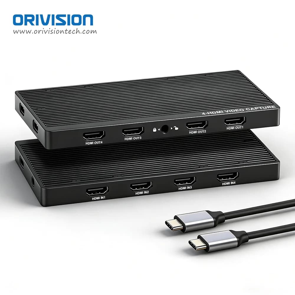 Scheda di acquisizione HDMI 4K60 a 4 canali Scheda di acquisizione video USB UVC 4 in 1 uscita con loopout HDMI per giochi e streaming