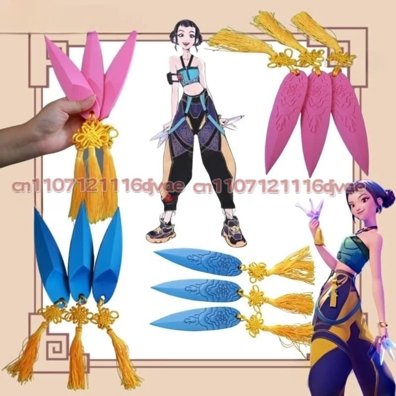 Rumi Kpop Demon Hunters Zoey Spada Rosa Freccette Cosplay Weaponn Prop Accessorio per spettacoli teatrali Gioco personalizzato Halloween 3Dpanter