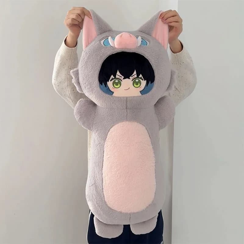 New 80cm Demon Slayer Plush Toys Inosuke Hashibira Long Body Plush Pillow,Cute Anime Stuffed Animal Hugging Doll Toys Gitfs