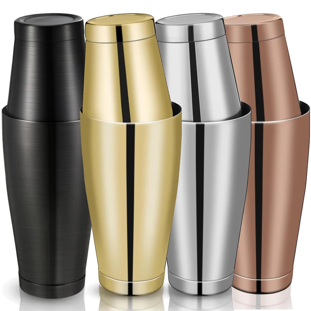 Set Shaker Professionale per Cocktail da 800ml, Shaker Boston in Acciaio Inox, Mixer per Martini, Strumento Base per Drink, Shaker Pesato in Metallo