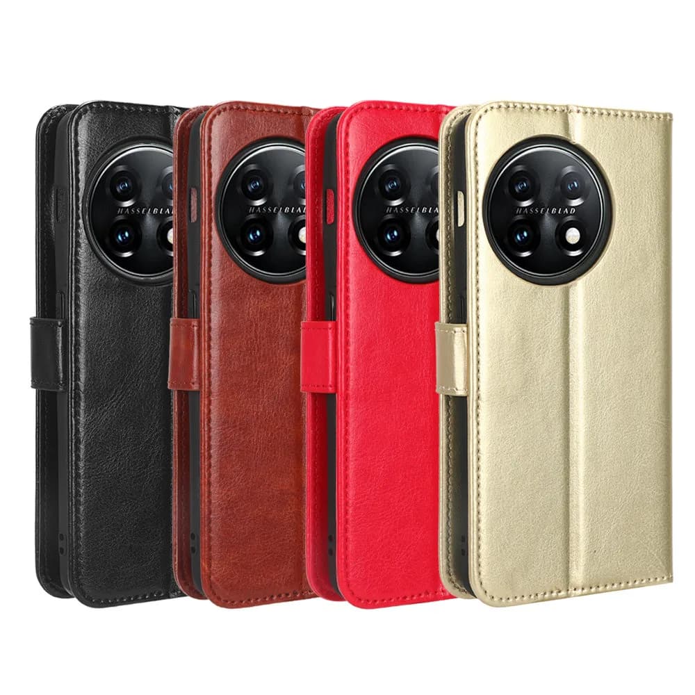 Per OnePlus 11 5G Custodia di lusso Flip PU Portafoglio in pelle Cordino Custodia per OnePlus 11 5G OnePlus11 1 + Custodia protettiva per telefono