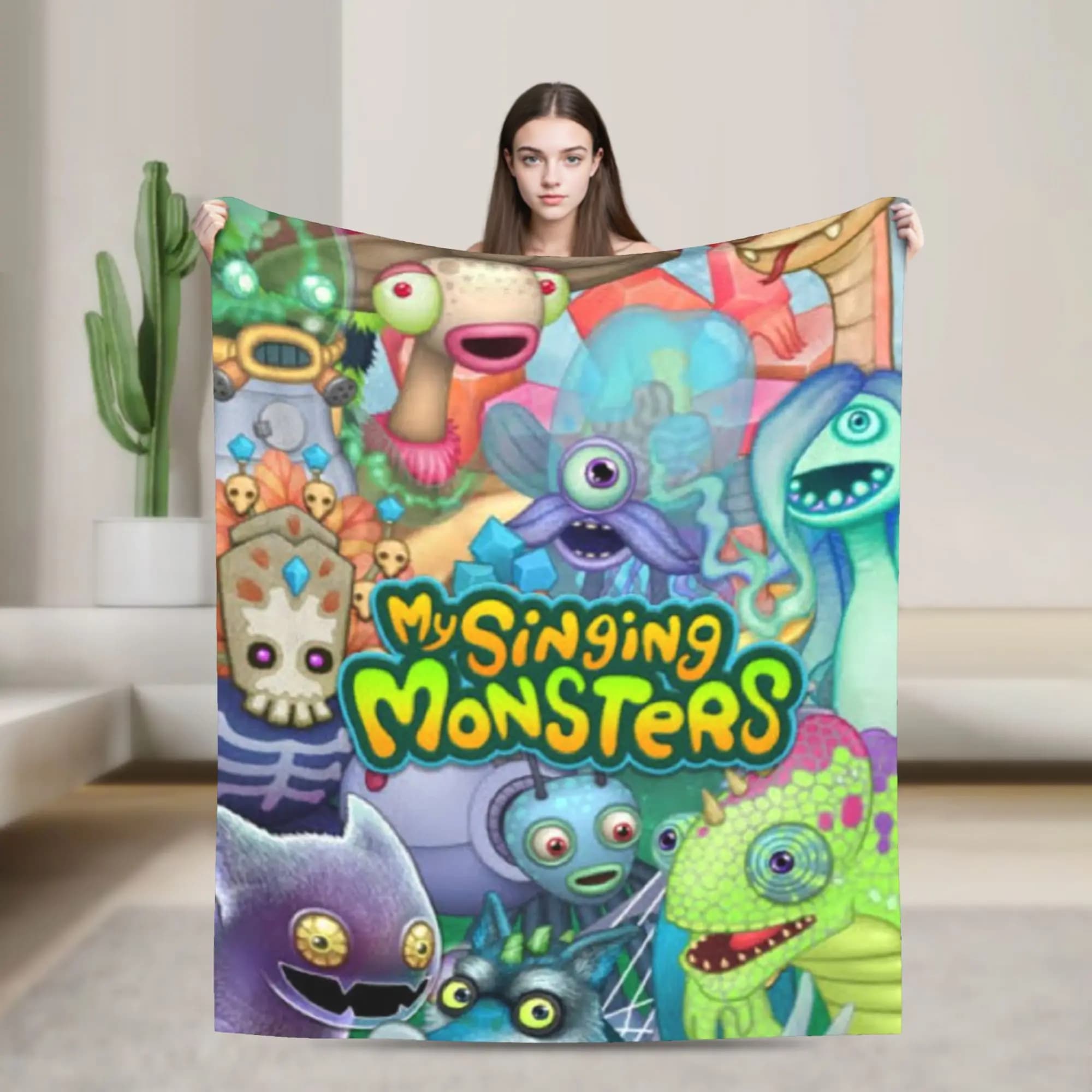 My Singing Monsters Blanket Quality Soft Bedding Throws Winter Camping Outdoor Graphic Bedspread