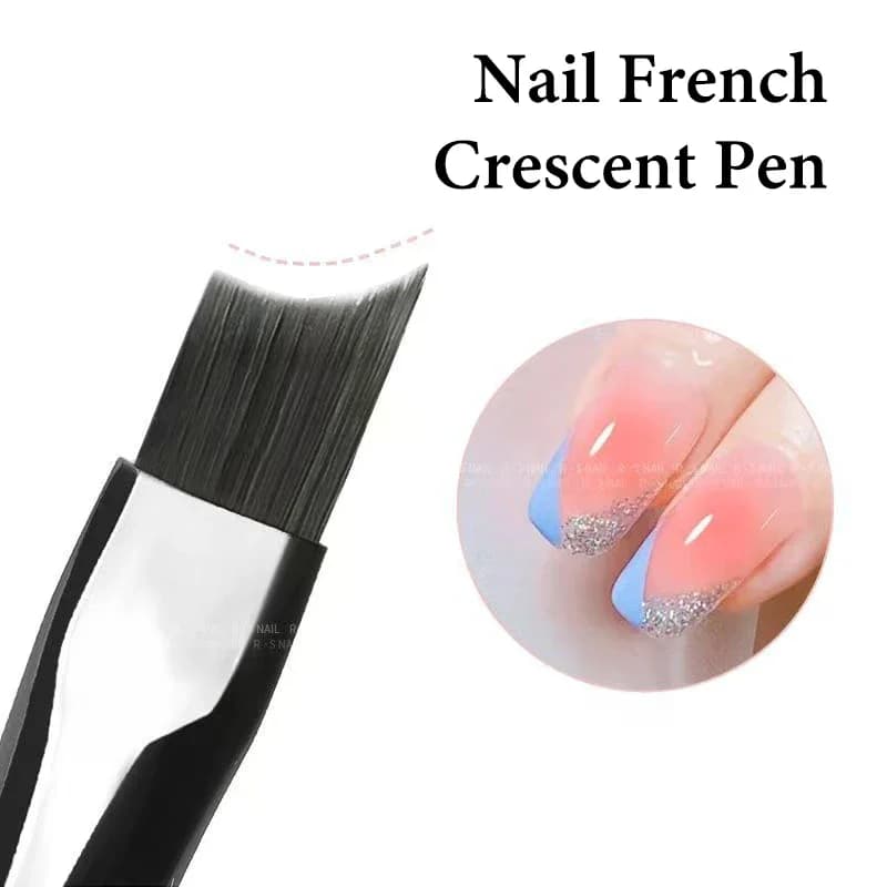 1 pz pennelli per nail art scozzesi francesi penna da disegno con motivo a griglia per forniture per pittura con estensione gel UV fai da te