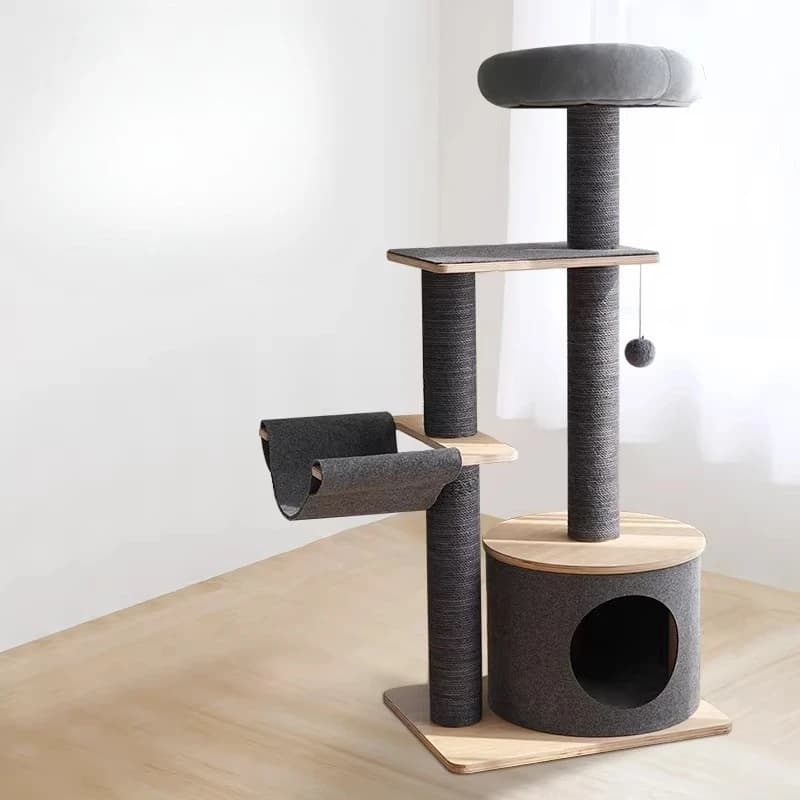 Torre Tiragraffi per Gatti, Scaffali per Arrampicata, Tiragraffi in Legno, Accessori e Forniture per Torre per Gatti, Casa, Rascador De Gatos, Mobili per Gatti