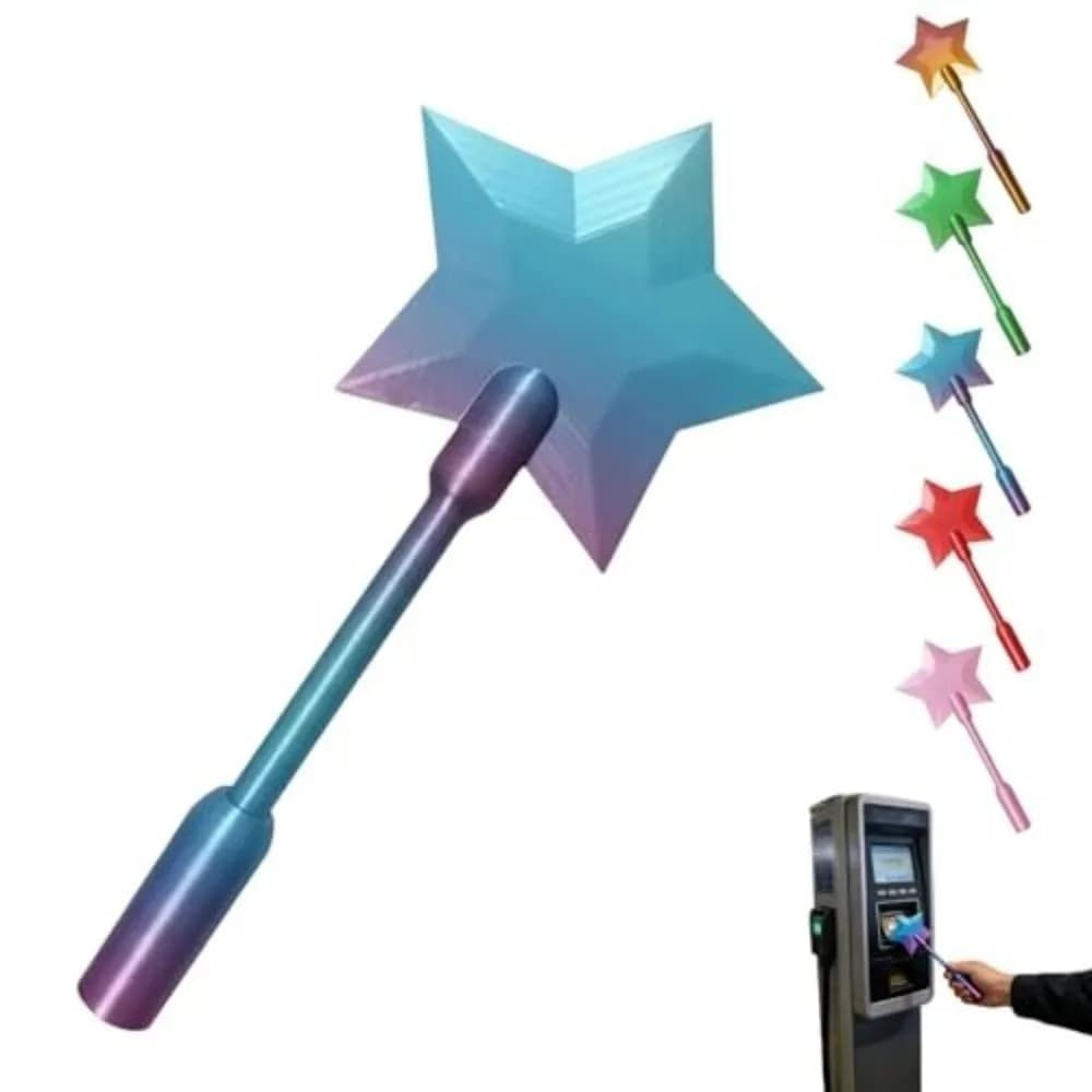 Bacchetta Magica 3D Stampata per Pagamenti Contactless - Porta Carte di Credito Portatile a Forma di Bacchetta per Pagamenti Tap-to-Pay
