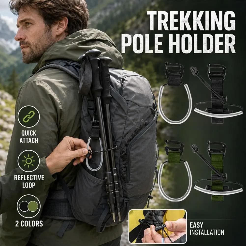 Trekking Pole Holder Strap Fixing Rope Hiking Pole Fixing Strap Backpack Accessories Outdoor Camping Trekking Pole Holder
