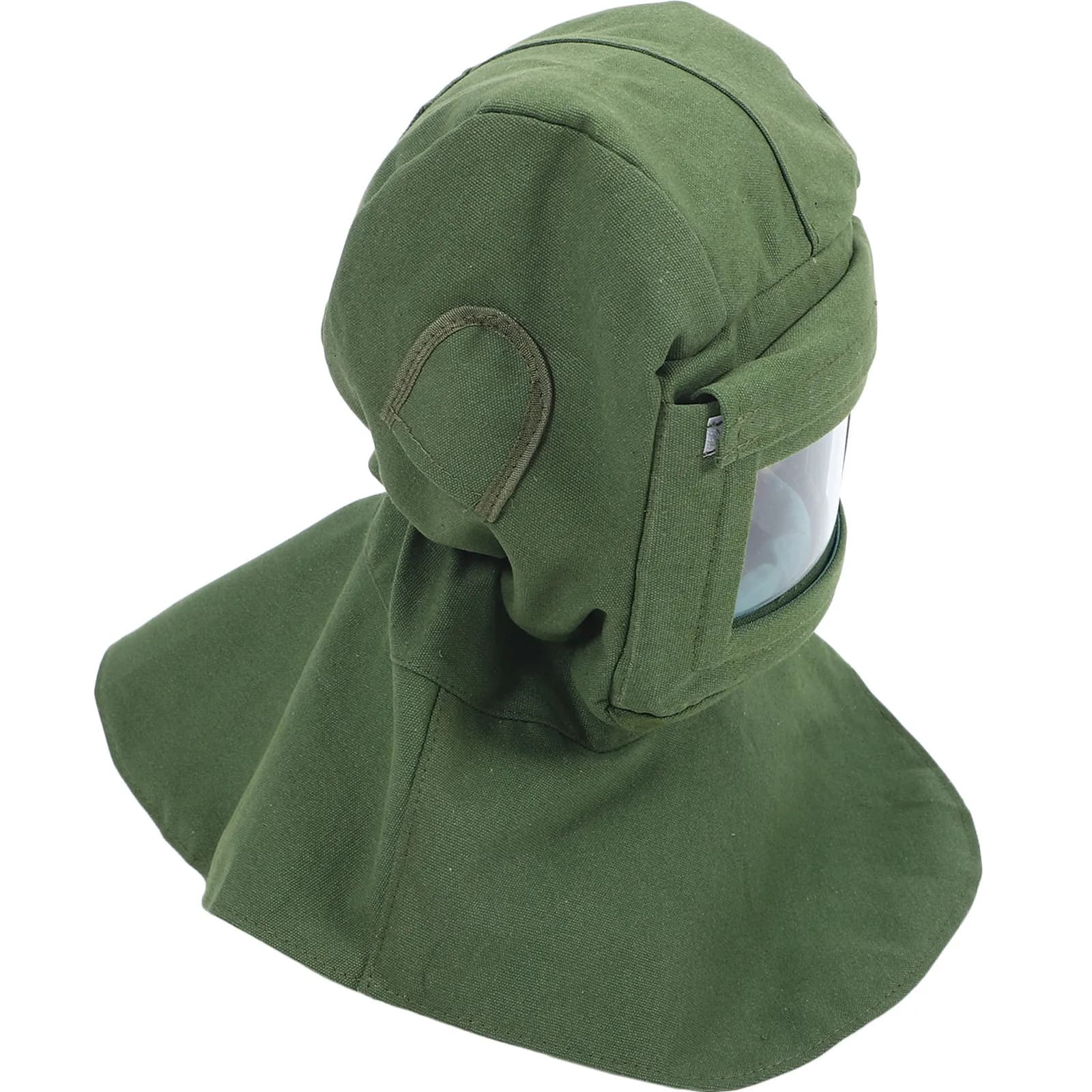 Cappuccio Protettivo in Tela Resistente per Sabbiatura e Verniciatura a Spruzzo, Maschera Integrale Antipolvere, Attrezzatura di Sicurezza