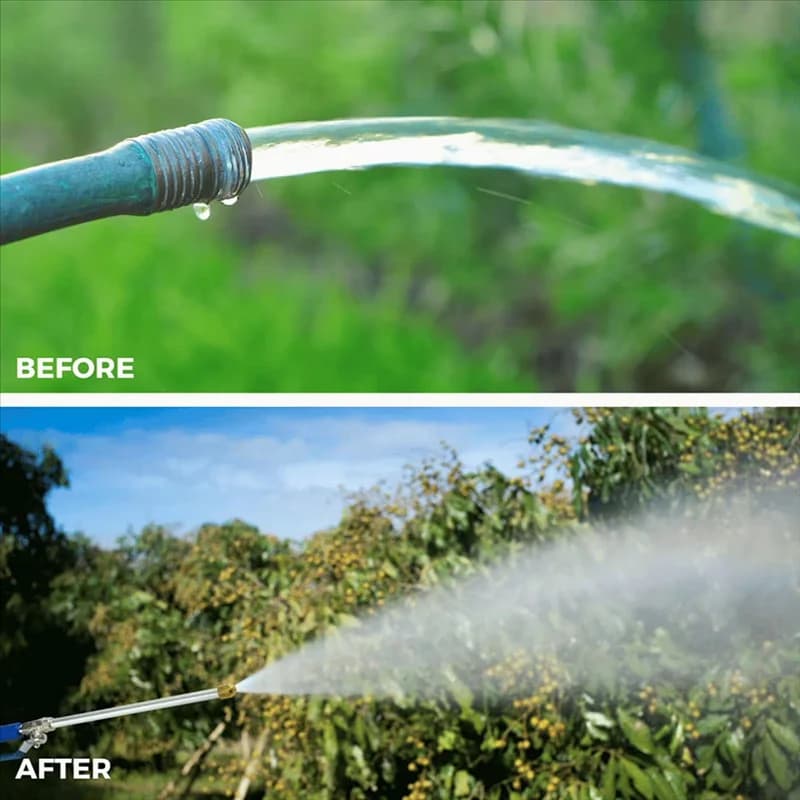 ABJT-Universal connection for garden pipe cleaner, high pressure pipe nozzle for garden hose, jet nozzle 2 in 1, durable Gre