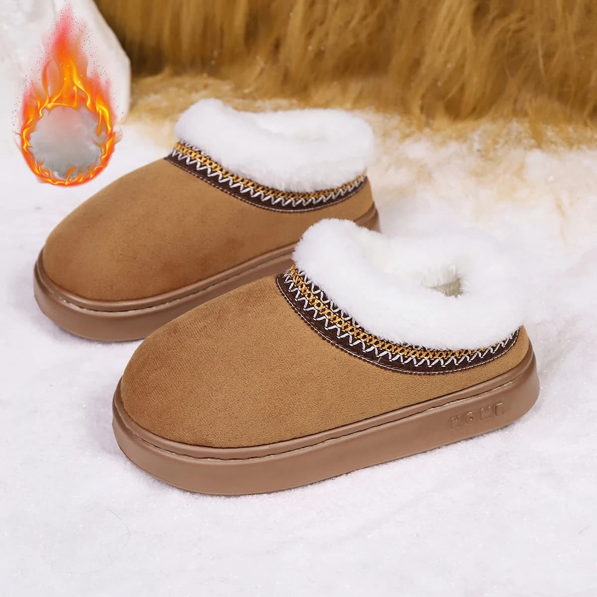 Women's Slippers Casual Blowjob Winter Boots for Home Women's Shoes with Luxury Platform Signed in Women's Plush Slides for Indoor and Outdoor