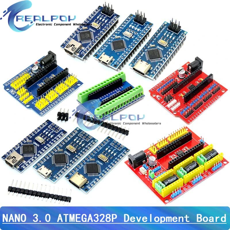 Scheda di espansione adattatore terminale controller NANO V3.0 NANO IO Shield piastra di estensione semplice per Arduino AVR ATMEGA328P Nano 3.0