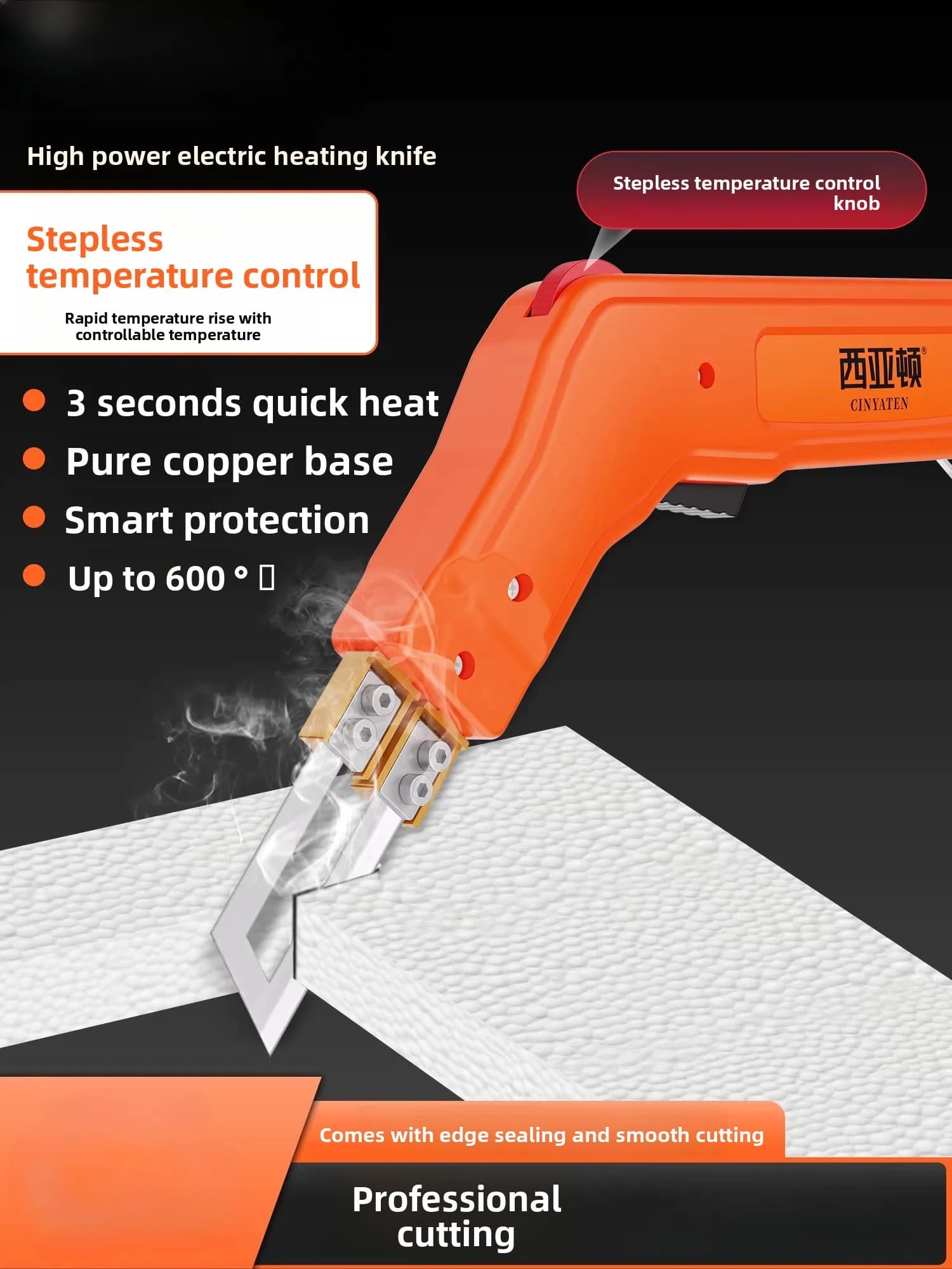High Power Electric Knife for Acrylic Cutting, Plastic, KT Panels, Foam and Sponge