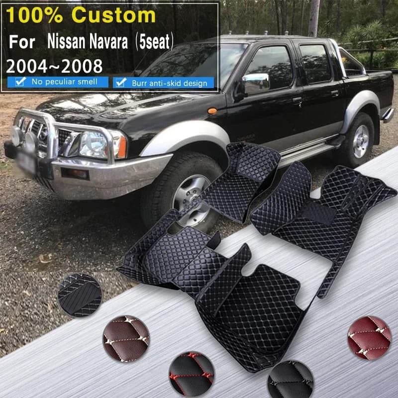 Tappetini per auto completi RHD per Nissan Frontier Navara Suzuki Equator ACMAT ALTV D40 2004 ~ 2008 Cuscinetti anti-sporco Cuscinetti antipolvere per auto