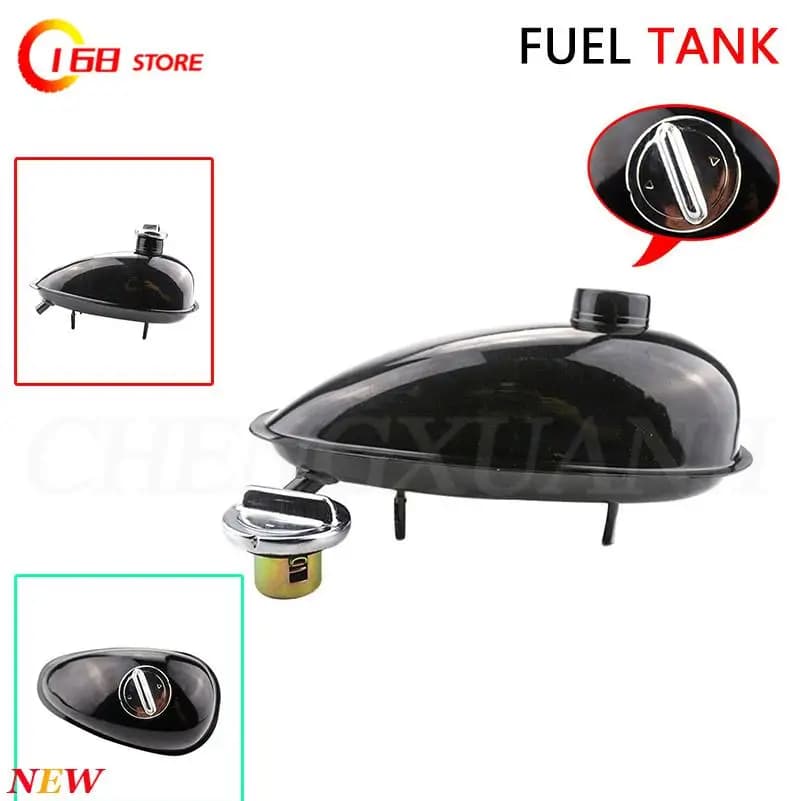 Pentola per olio per serbatoio carburante in ferro per moto fuoristrada 2L4L con accessorio interruttore olio per serbatoio carburante 80cc 60cc 66cc 49cc con coperchio