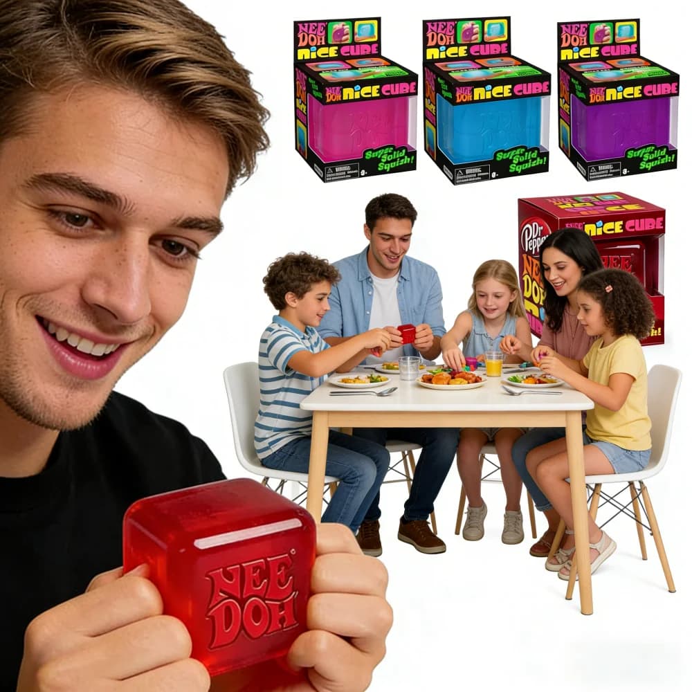 2026 Ultimo Modello Popolare Schylling Needoh Nice Cube Super Solid Squish Press Giocattolo Sensoriale da Schiacciare Regalo per Bambini