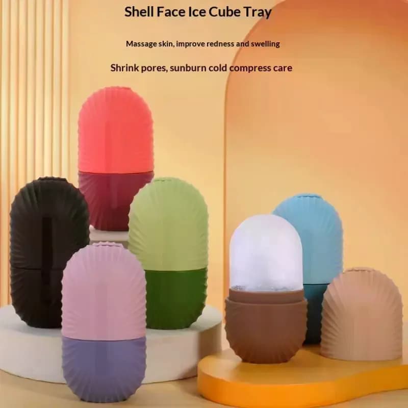 1 pezzo regalo per donna, stampo in silicone riutilizzabile a forma di conchiglia per la cura della pelle, rullo di ghiaccio per il viso, strumenti per la cura della pelle.