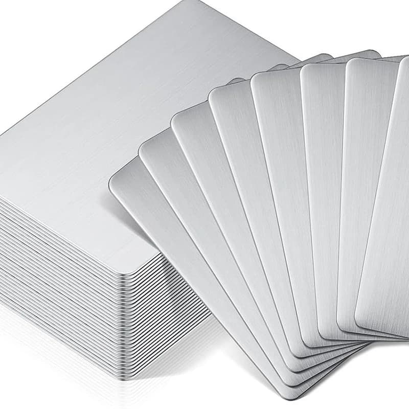 New stainless steel business cards, empty laser engraving business cards, office business cards, empty engraving business cards, DIY tickets