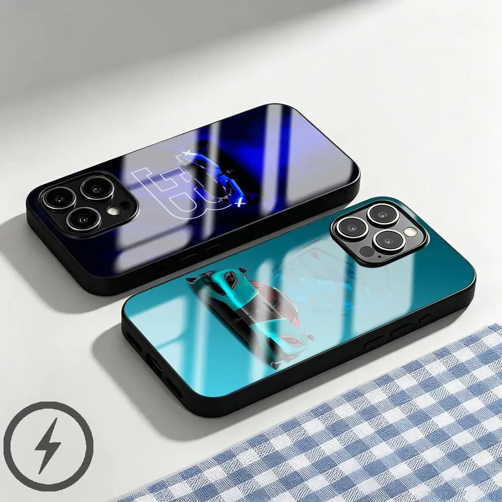Luxury B-bugattiES Phone Case For iPhone 17 16 15 14 13 12 11 X XR XS 8 Plus Mini Pro Max Glass Magnetic Phone Case