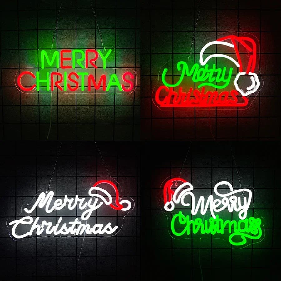 Christmas Series Candy Bar Neon Sign Spanish for Wall Decor for Room Full Marriages Bedroom Light Name Party Window Led Club