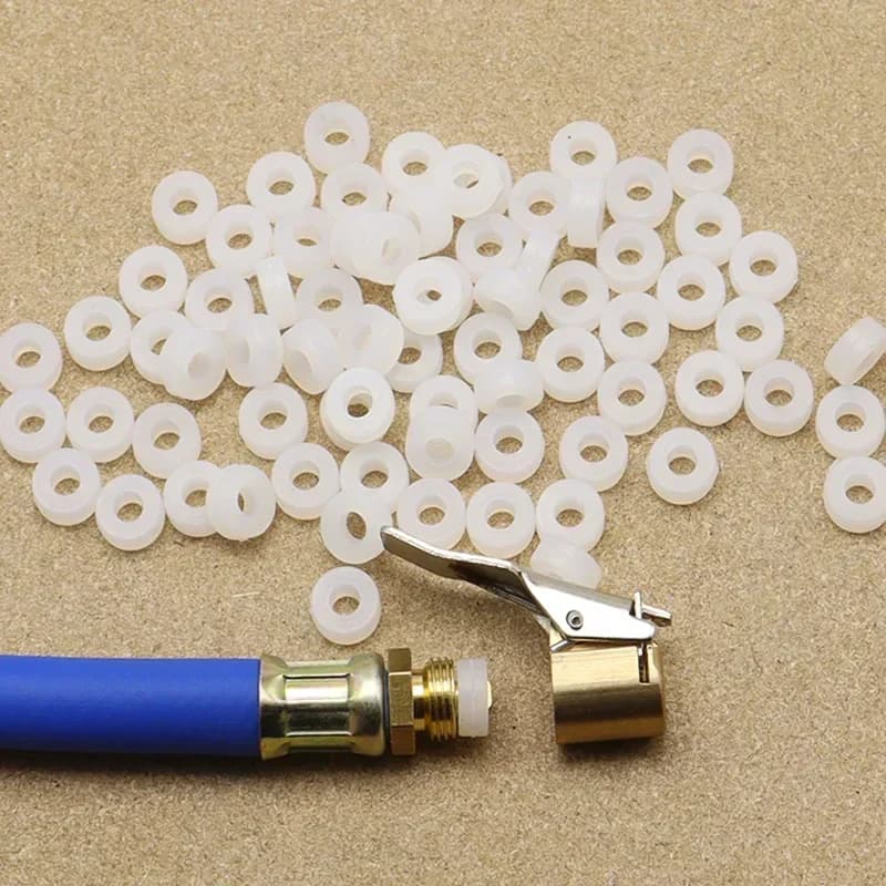Accessori per mandrino di gonfiaggio pneumatici Anello di tenuta dell'ugello di gonfiaggio Guarnizione dell'ugello di gonfiaggio Guarnizione in silicone della testa di gonfiaggio del cuscinetto in gomma