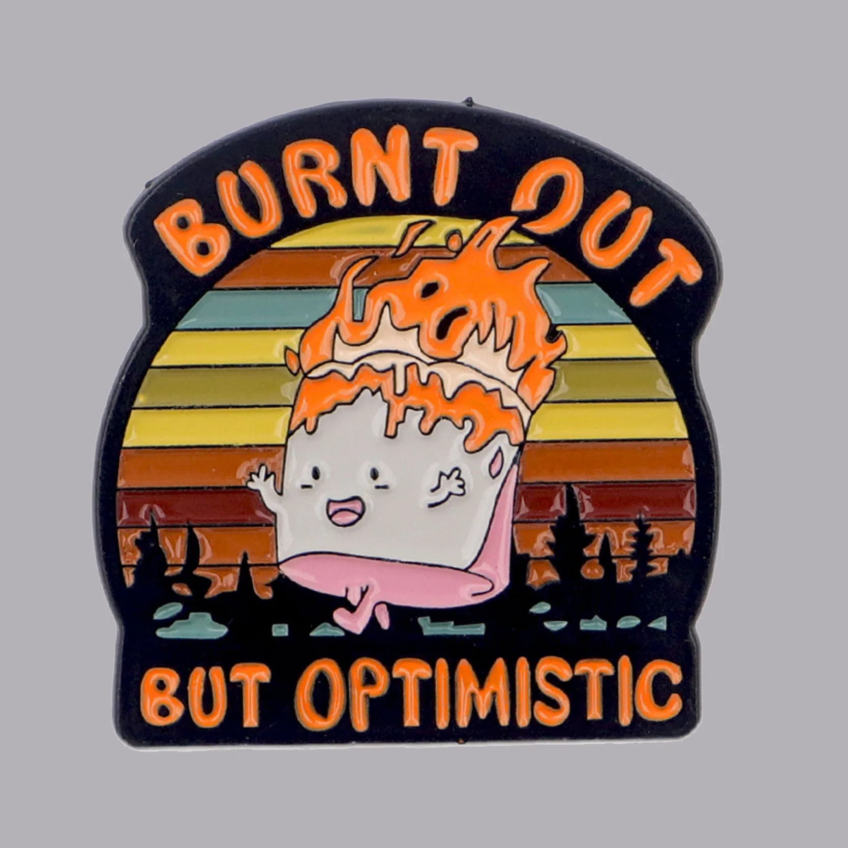 Cute Dumpster Fire Glazed Spill Funny Quotes Spilla Pini Roof Pins Dentinuing on Backpack Clothing Accessories Fashion Jewelry Gifts