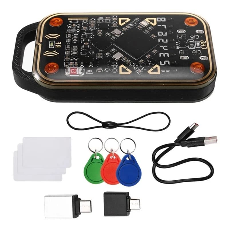 B29C-Chameleon Ultra V3.0 RFID Smart Card Emulator NFC Read Writer 125Khz 13.56Mhz ID IC Tag Copyer+3XUID Keychain/CUID Card