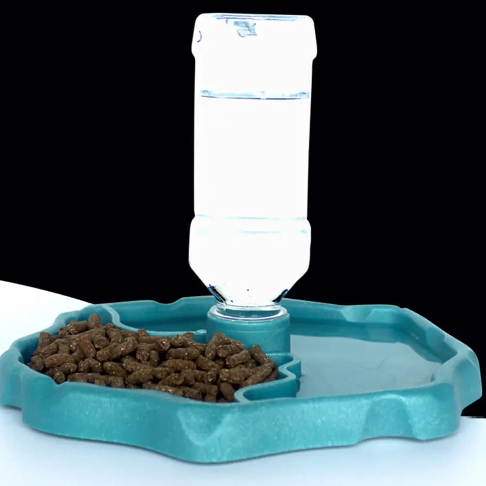 Set di 1 Distributore d'Acqua per Rettili, Robusto Erogatore Automatico di Acqua, Ciotola Sicura per Piccoli Rettili e Animali Domestici, Piatto per Cibo per Rettili