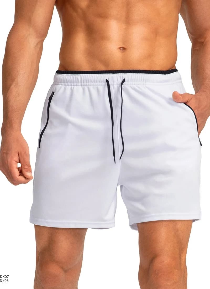 Esercizio estivo in palestra, corsa, ciclismo, pantaloncini sportivi traspiranti in vita con coulisse ad asciugatura rapida
