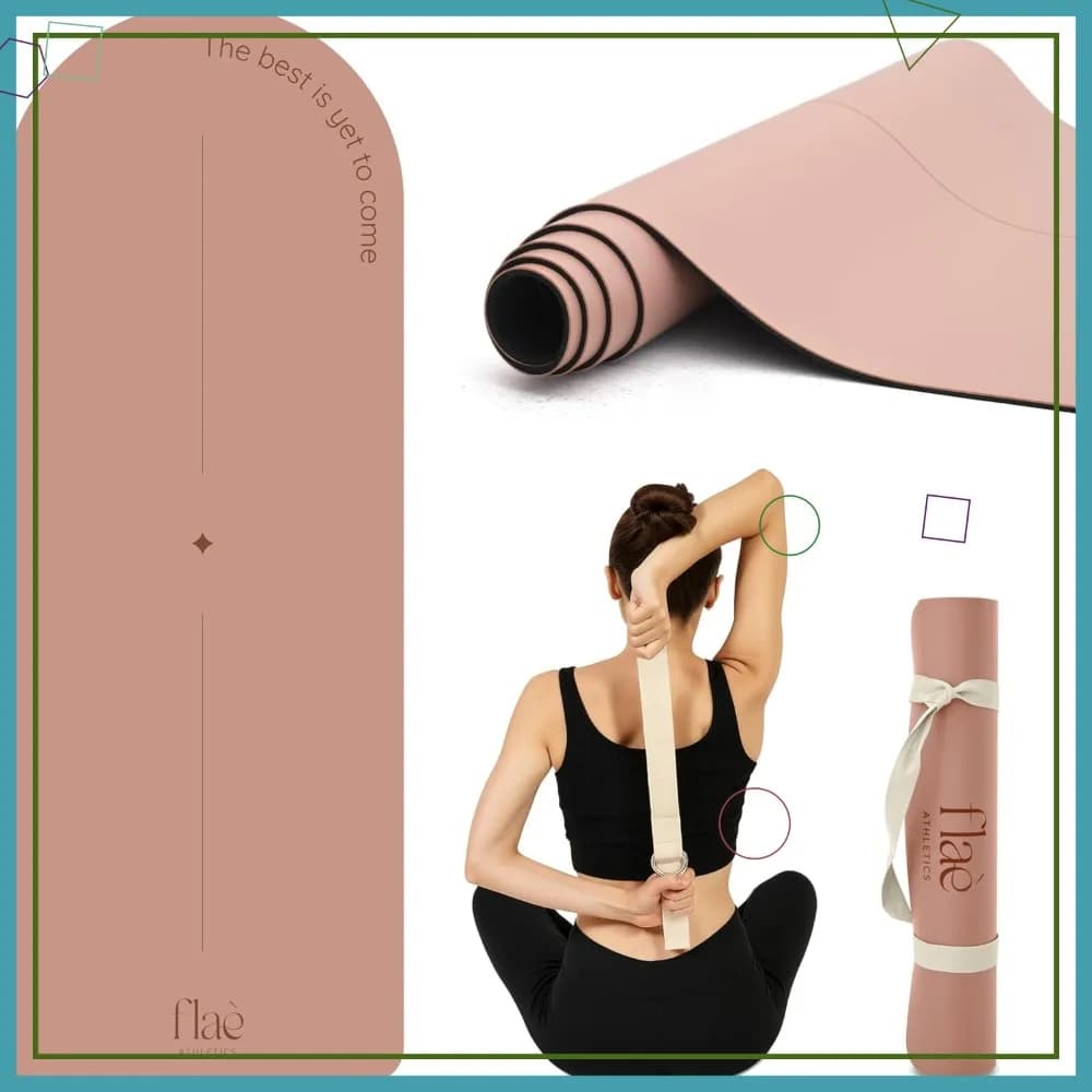 Tappetino Yoga a Forma di Arco, in Gomma PU Ecologica, Antiscivolo per Pilates e Allenamento a Casa con Cinghia di Trasporto