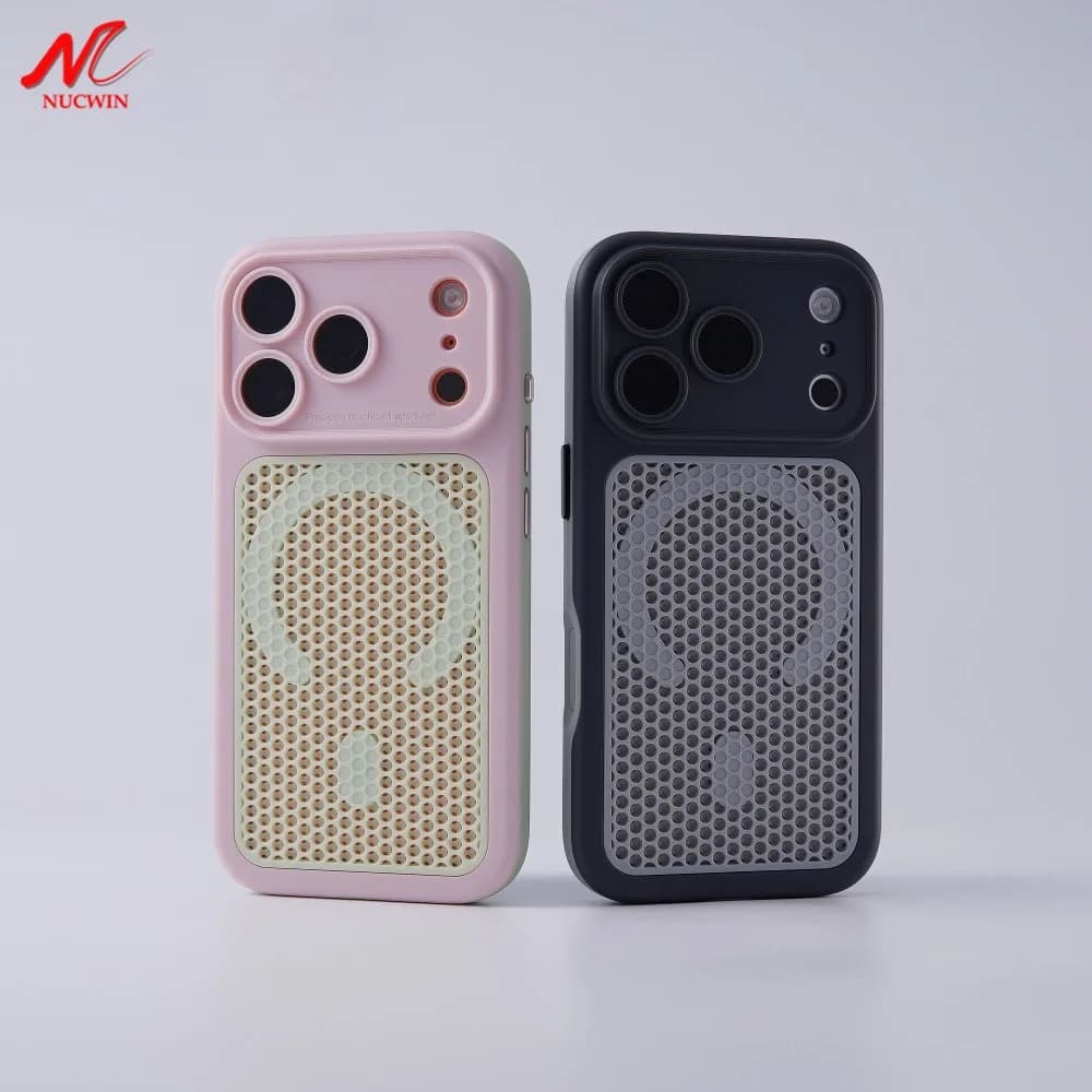 Heat Dissipation for Magsafe Case for iPhone 17 16 15 14 13 12 Pro Max Plus Wireless Charging Cooling Mesh Slim Shockproof Cover