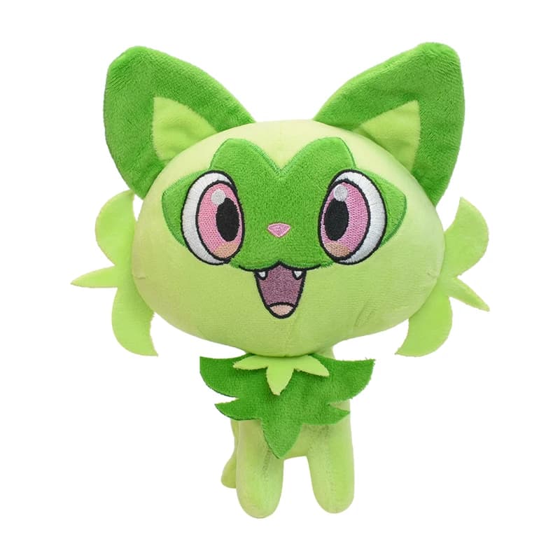 Sprigatito peluche bambola animale morbido giocattoli caldi grande regalo spedizione gratuita peluche simpatico personaggio dei cartoni animati giocattolo grande da collezione 9 pollici