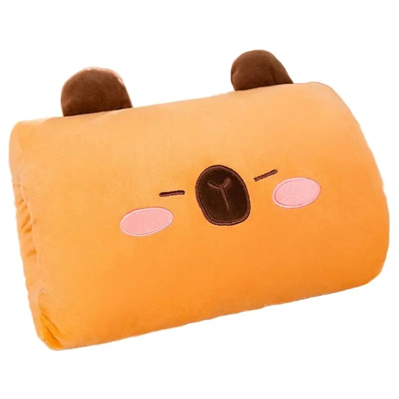 【NAVLITURA】Cuscino Scaldamani a Forma di Capibara Cartoonesco - Non Elettrico, Essenziale per Viaggiare per Bambini