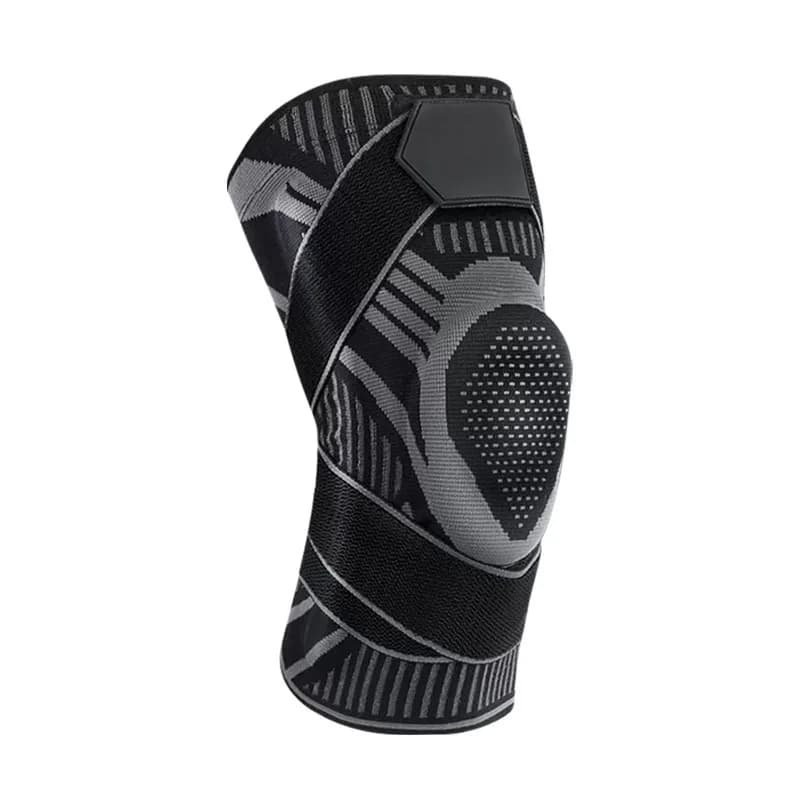 Supporto per manica per ginocchiera a compressione sportiva all'ingrosso per sport da corsa con cuscinetto in silicone e supporto per ginocchio