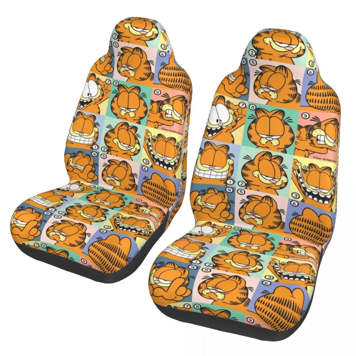 Garfielded Universal Car Seat Cover Four Seasons AUTOYOUTH Grumpy Orange Cat Car Seat Protection Covers Fabric Hunting