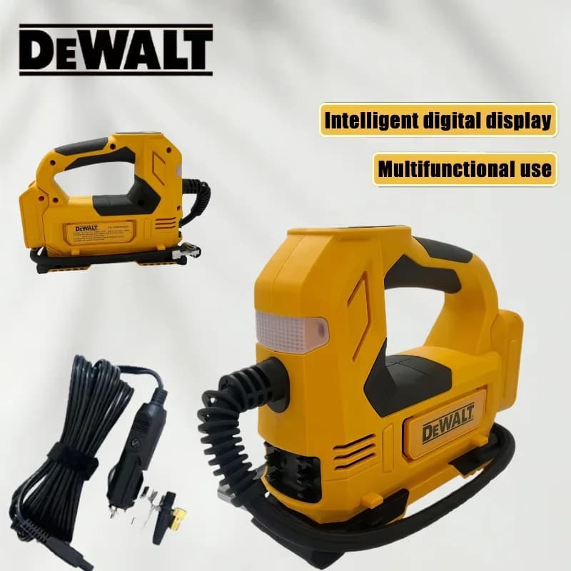Compressore d'Aria Portatile Dewalt, Gonfiatore Pneumatici Ricaricabile, Compressore Digitale Senza Fili per Auto, Strumento Elettrico per Gonfiaggio Pneumatici, Batteria 18V 20V