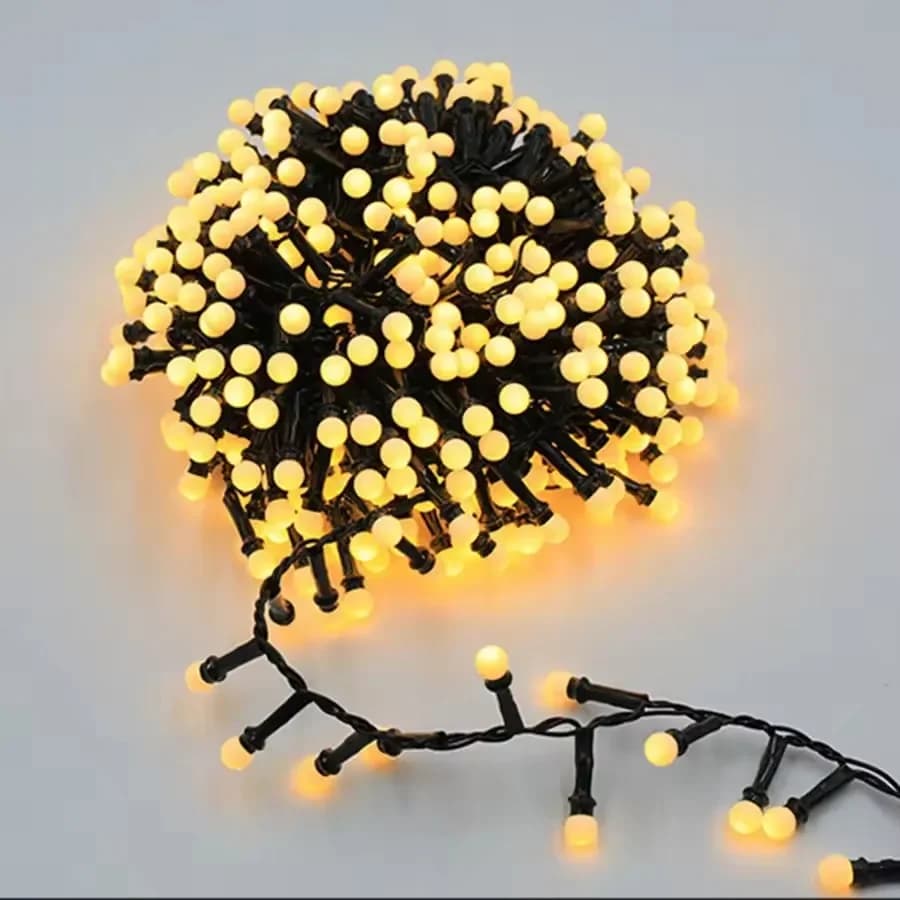 250/500LED Round Ball Christmas String Lights Holiday Fairy Lights Garland for Bedroom Xmas Wedding Party Garden Decoration