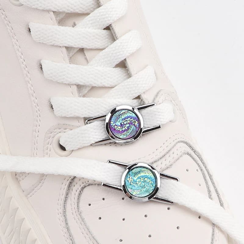 Ciondoli per lacci con gemma nebulosa di lusso Ciondoli per scarpe con diamanti Fibbia Decorazioni per lacci Scarpe da ginnastica per kit AF1 Accessori per scarpe