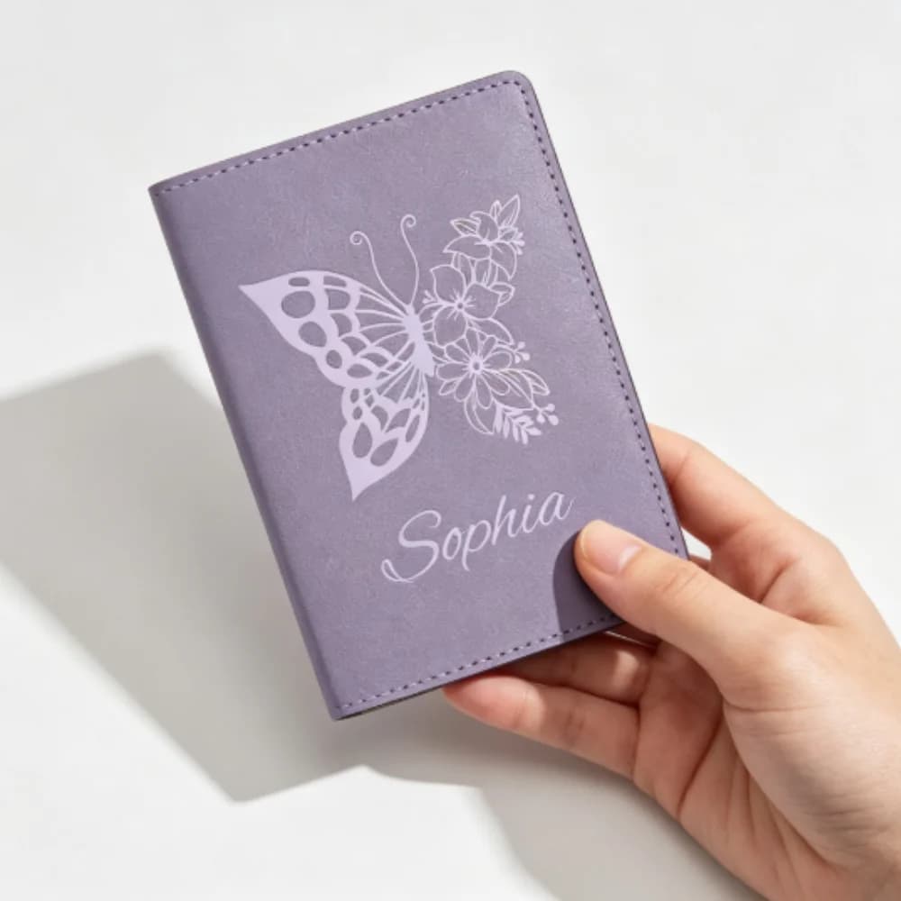 Classic Butterfly Personalized Passport Holder, Multifunctional Unisex Document Cover, Ideal For Outdoor Vacation Travel Trips
