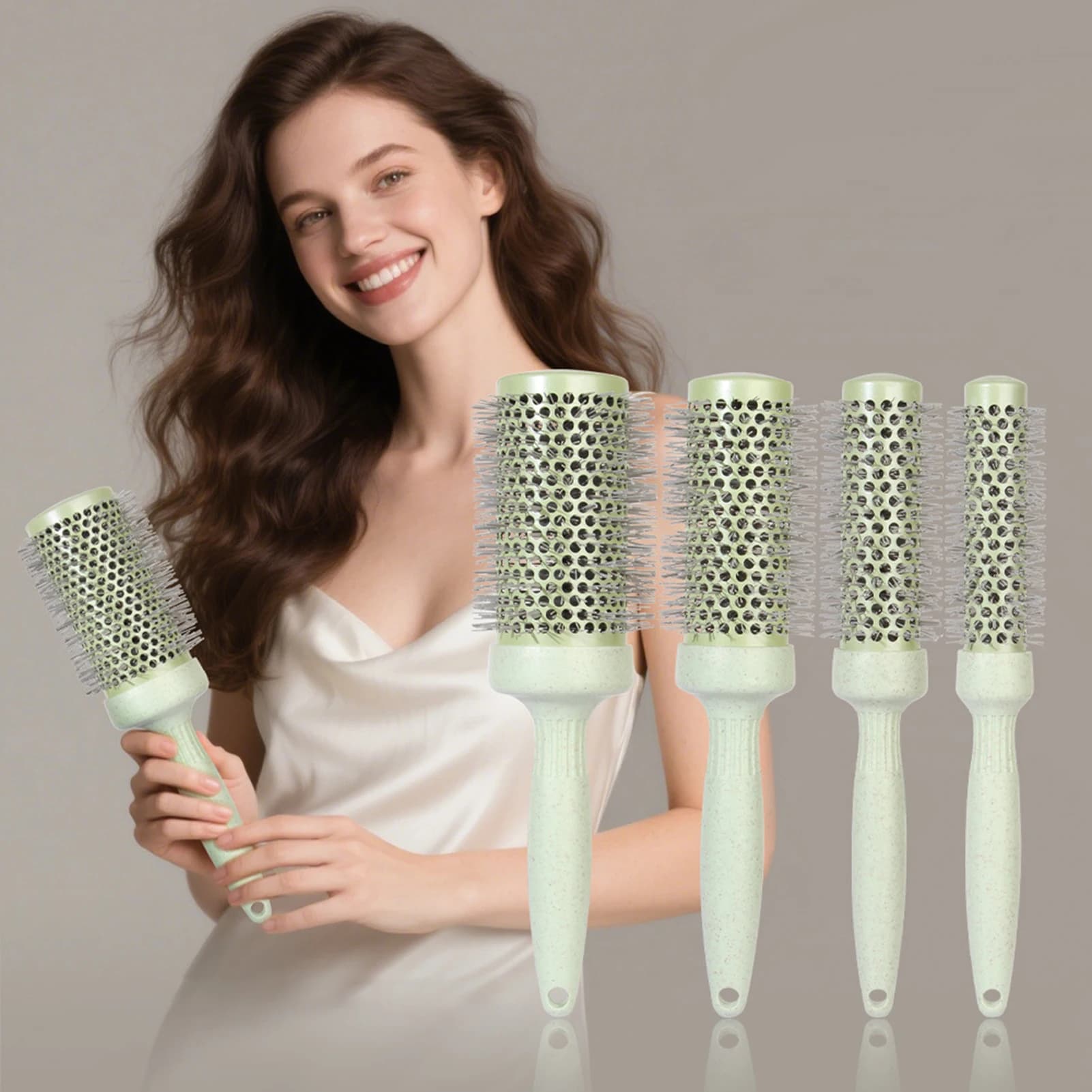Ceiling straw ceramic aluminum comb Soft fringe Heat-resistant nylon hair comb Fast air flow Honeycomb haircut