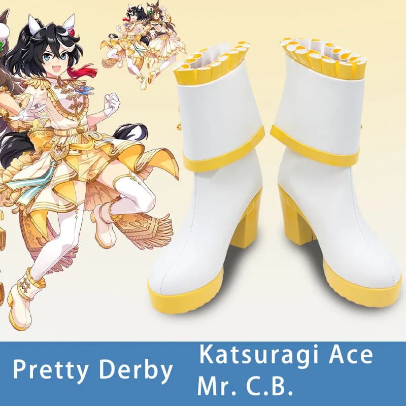 Gioco Pretty Derby 5th EVENT ARENA TOUR GO BEYOND WISH Mr. CB Katsuragi Ace Scarpe Cosplay Stivali per feste di Ognissanti per adulti