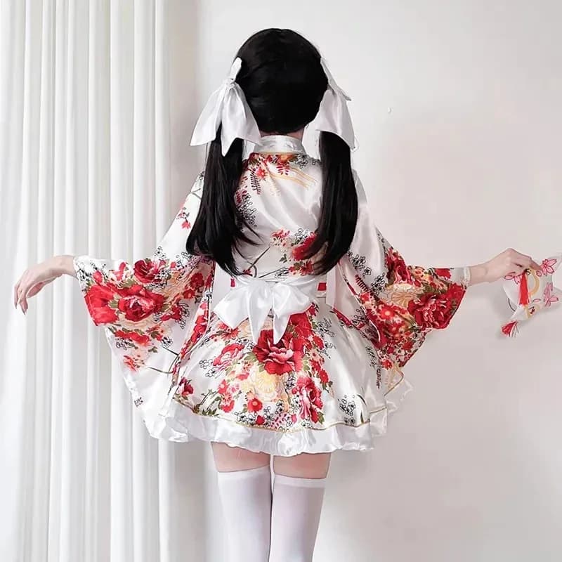 CyJapanese Modificato Kimono Vestito Per Le Donne Accappatoio Estate Costume Cosplay Anime Costumi di Halloween Sexy Dolce Geisha Kawaii Gir