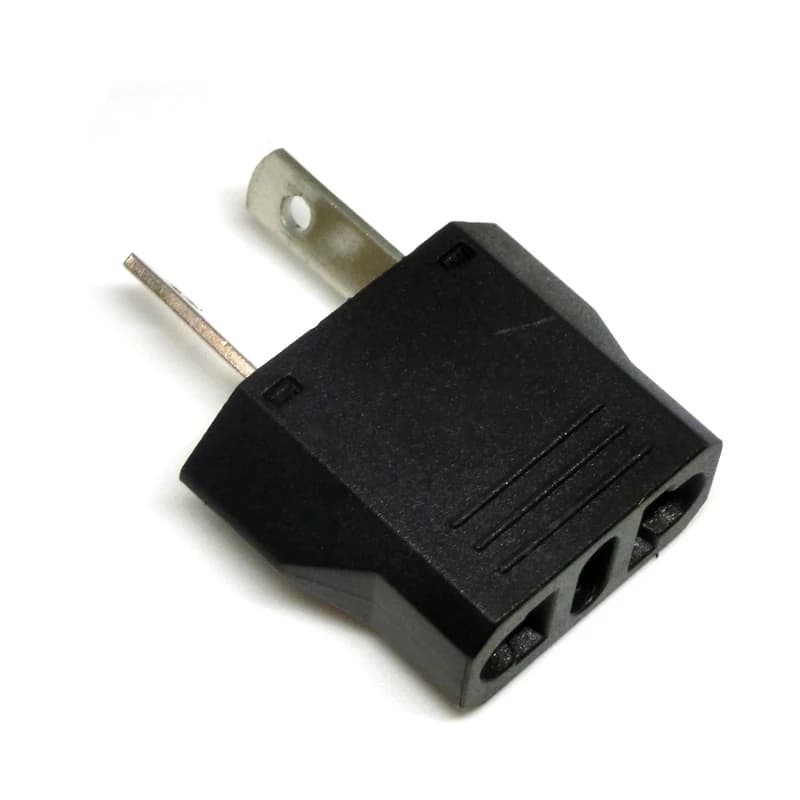 Javino 2PCS Global Travel Power Converter US/EU/AU 2Pin Plug AC‑DC Charging Adapter