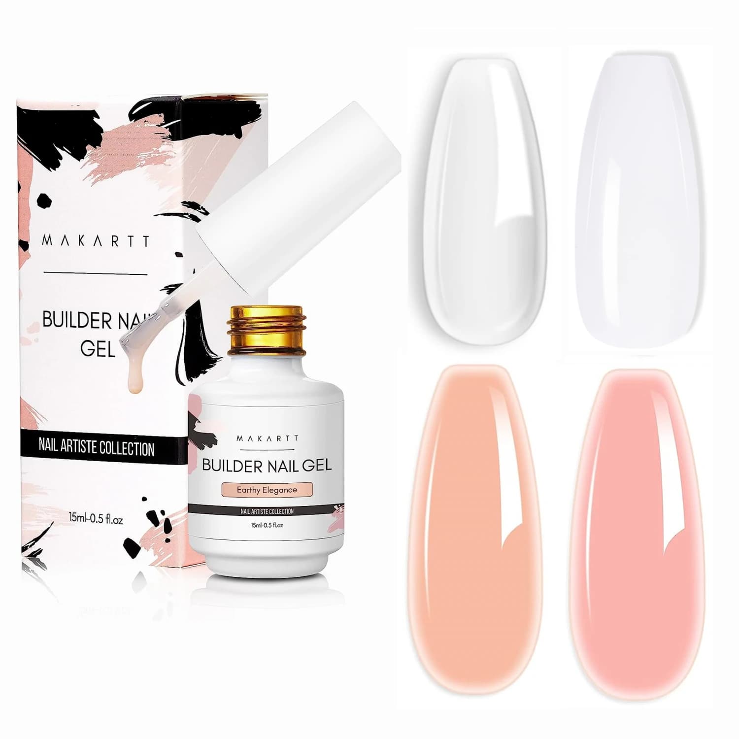 Makart 5-in-1 Builder Gel Nail Gel Extension Nail rafforzare e riparazione delle unghie Base Coat smalto per unghie Soak Off lampada UV/LED necessaria