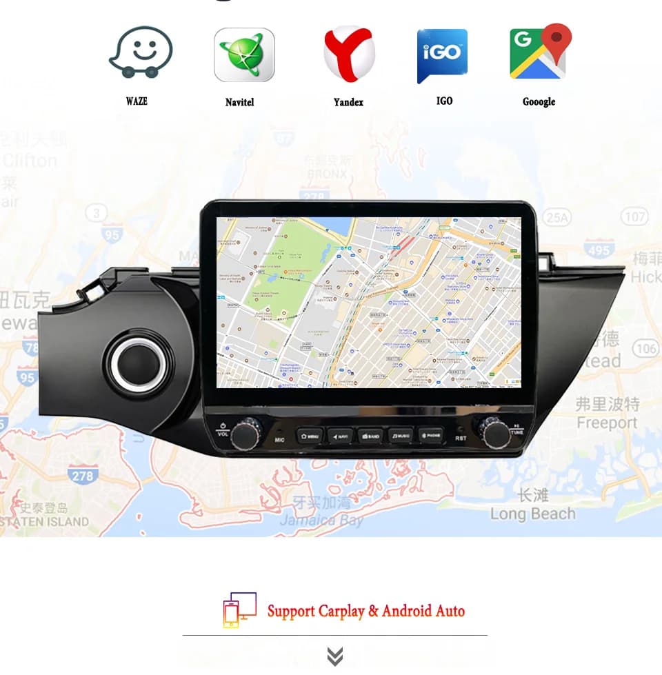 Autoradio per auto da 10'' AM FM Video Stereo Tape DVD Cassette per Kia RIO 2016 - 2021 GPS Navi Sistemi intelligenti per auto Carplay RDS