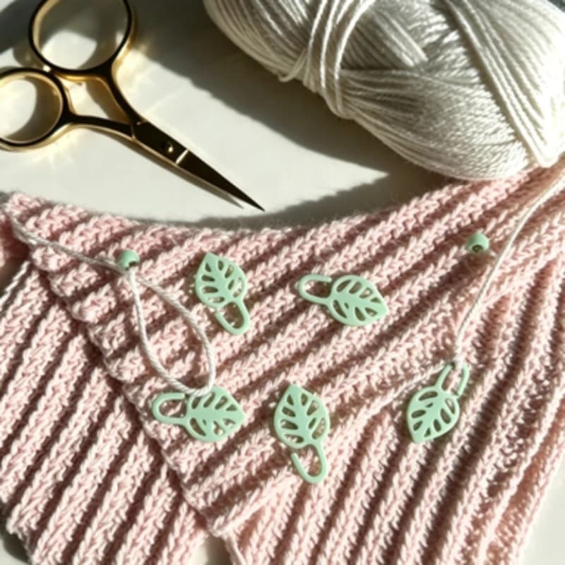 20PCS/25PCS/35PCS/40PCS Monstera Leaf Stitch Markers Macaron Light Green Knitting Accessories for Crochet and Knitting Needles
