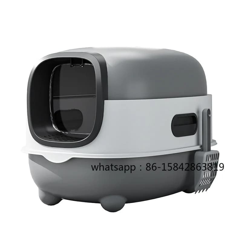 Cross-border delivery cat litter box oversized fully enclosed anti-splash cat toilet sterilization and deodorization cat shit ba